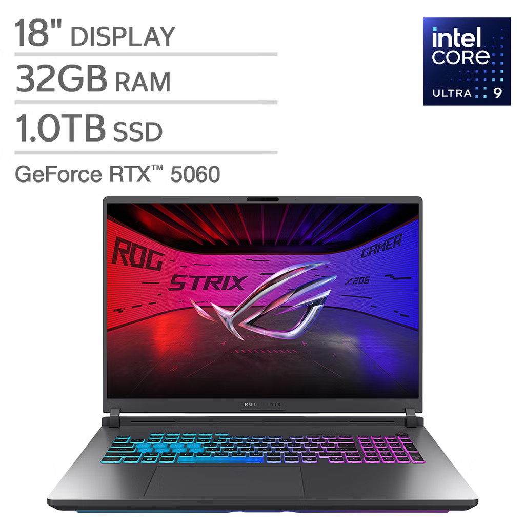 ASUS ROG Strix G18 18" WQXGA 300Hz Ultra 9 290HX 32GB 1TB RTX 5060 G815LM-IB96