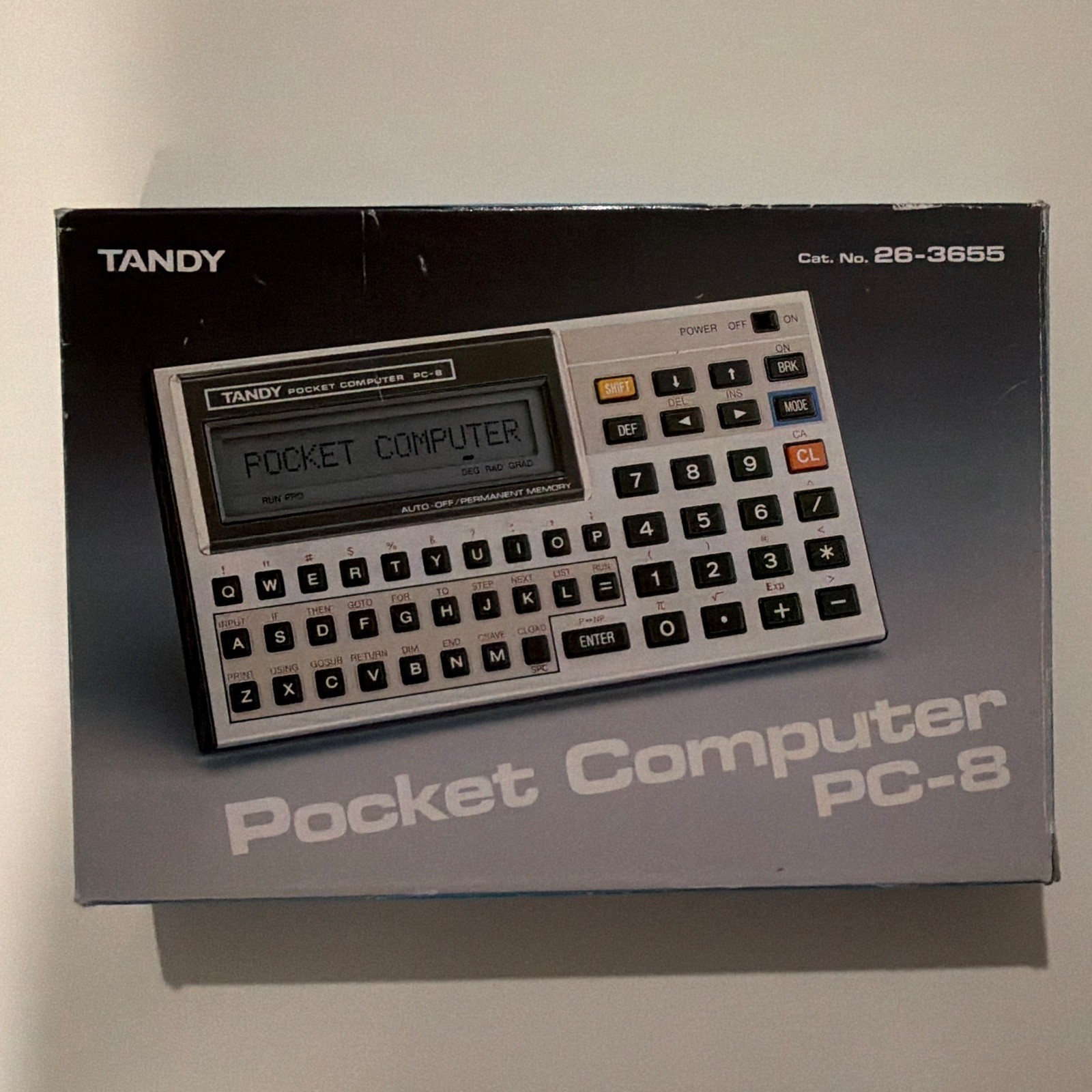 Tandy PC-8 Vintage Pocket Computer MPN 26-3655 w/ Box & Operation Manual