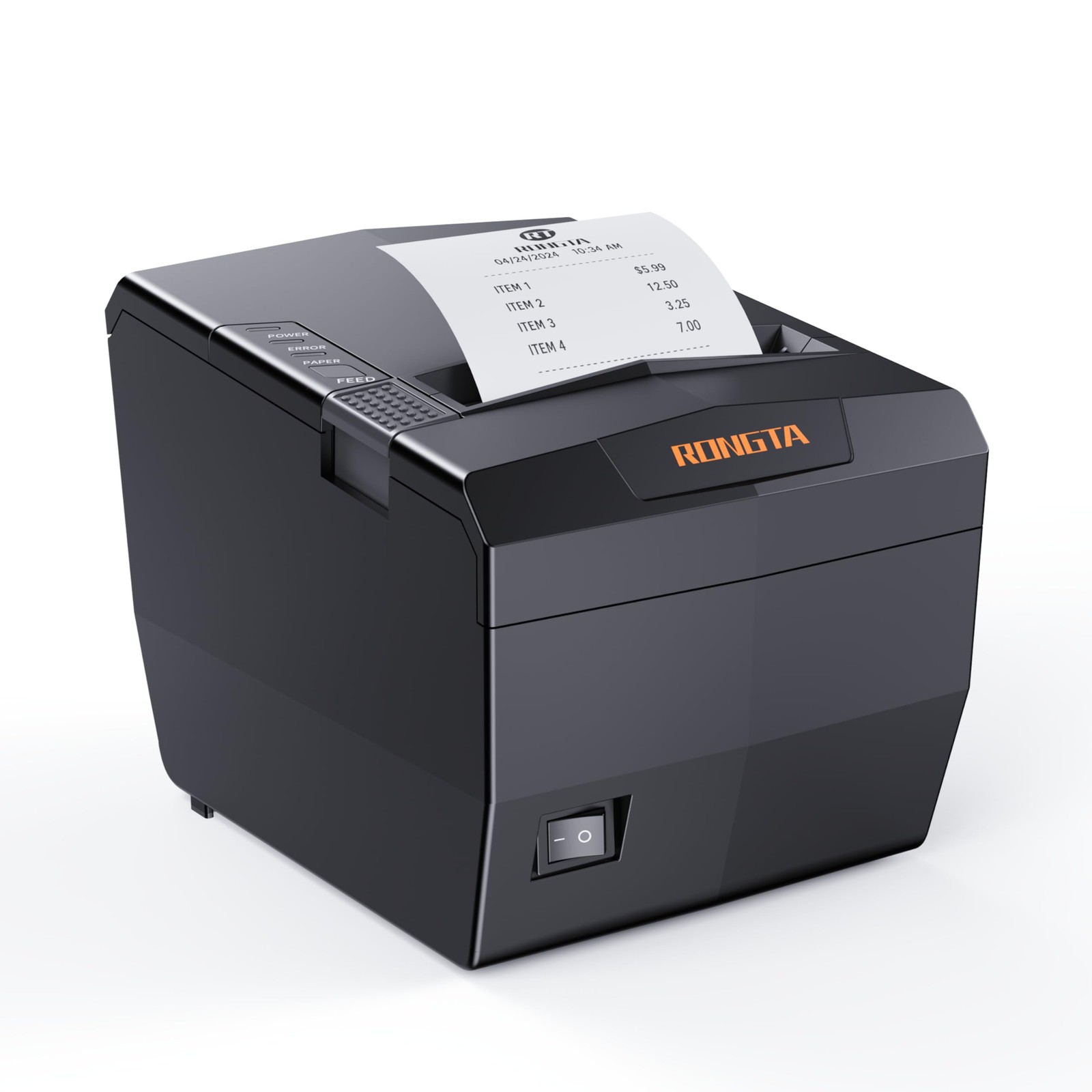 Rongta POS Receipt Printer, 80mm Thermal Printer with USB/Serial/Ethernet and...