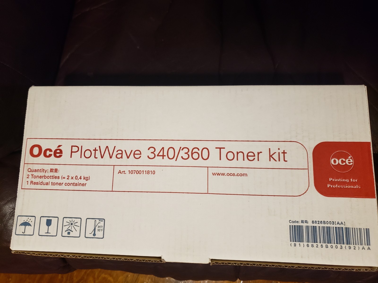 CANON Oce PlotWave 340/360 Black Toner OEM NEW Genuine 2 SEALED BOTTLES