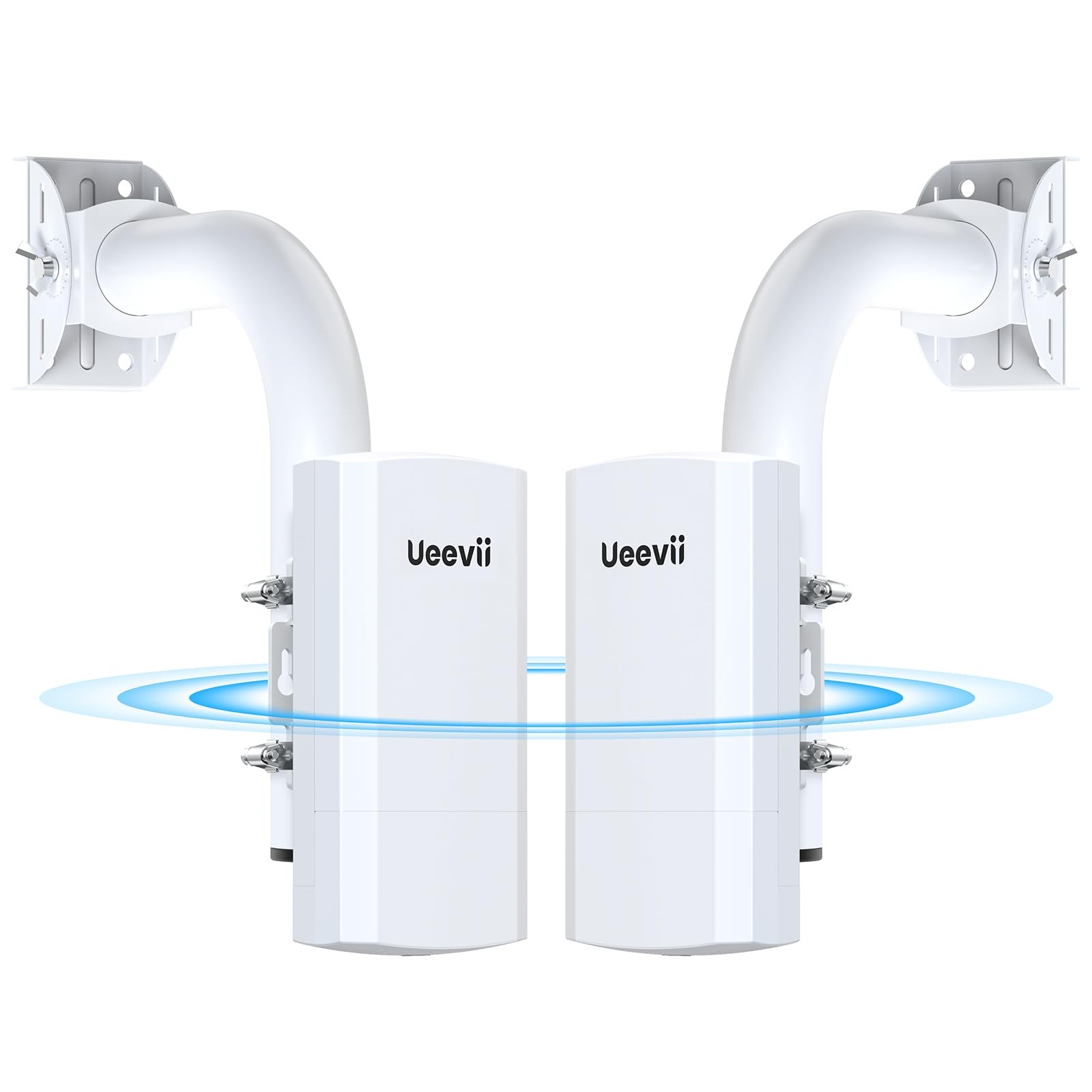 Wireless Bridge with 2 Bracket,2.4G Point to Point Outdoor WiFi Bridge with 3
