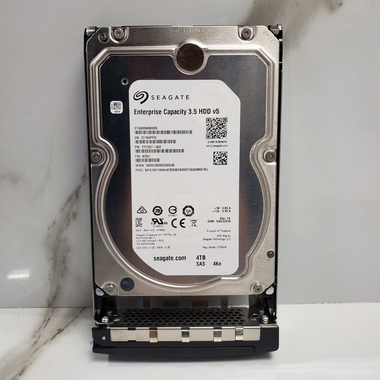 Nimble 4TB 7.2K SAS 12G 3.5" Hard Drive HDD For 1YY207-002 (ST4000NM0095)