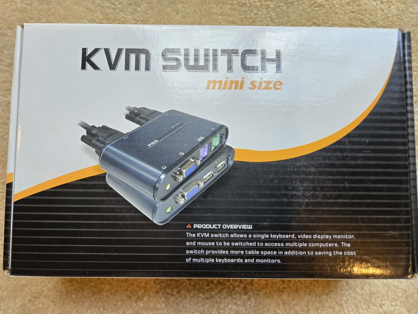 Action Star PK-2AA0-US 2-Port PS/2 KVM Switch w/Audio (Mini Size)