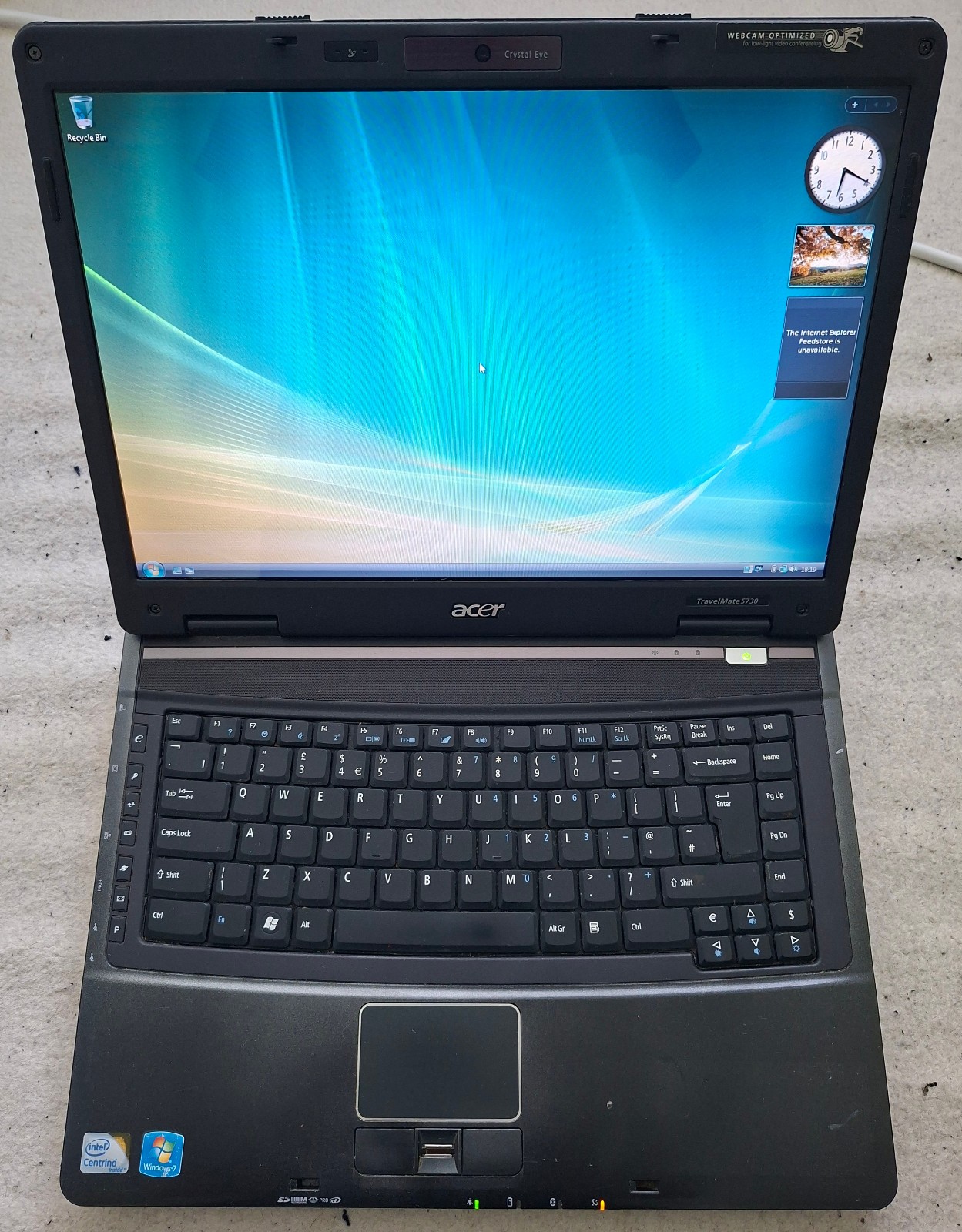 Acer Travelmate 5730 Laptop 15.4" 1GB 120GB SSD Windows Vista SP2 32 BIT HDMI