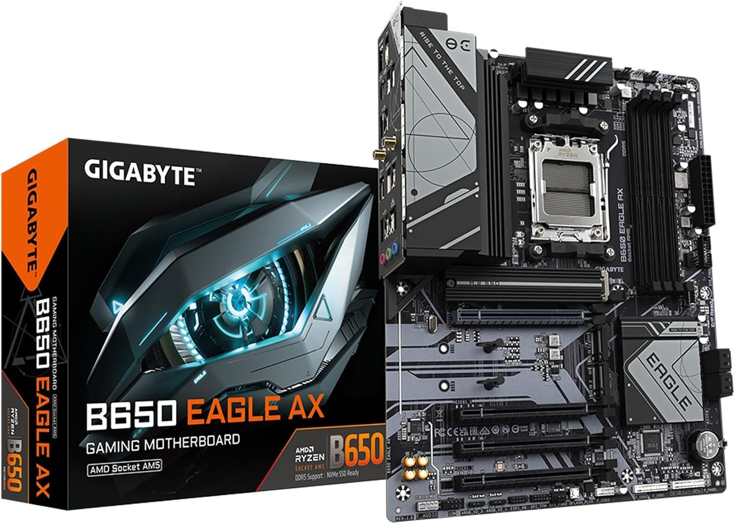 High-Performance B650 Eagle AX ATX Motherboard - Supports Ryzen 7000/9000 Series