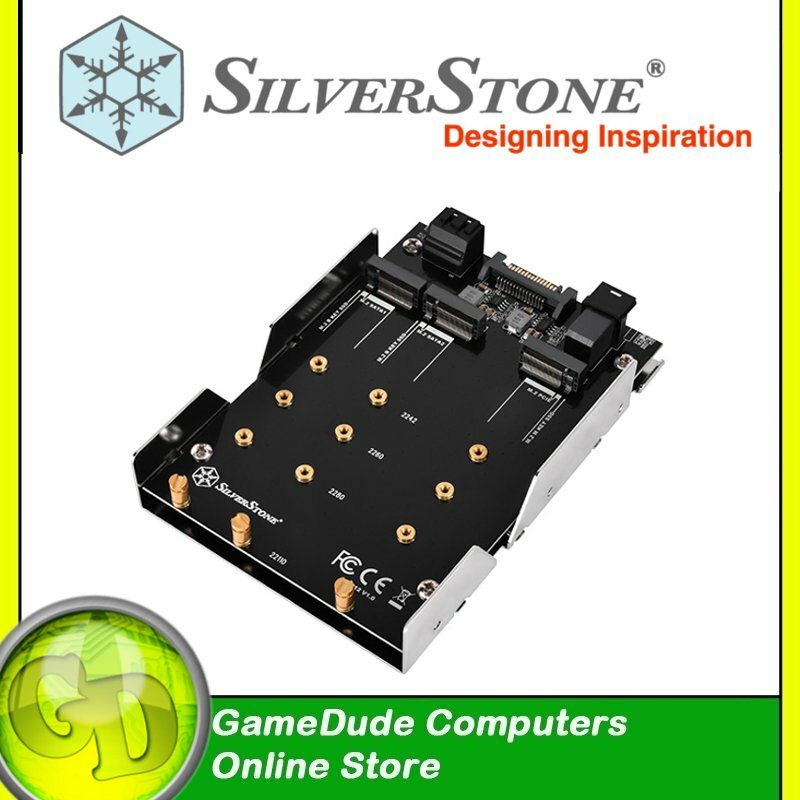 SilverStone SDP12 3.5" Device Bay to 2x M.2 SATA & 1x M.2 NVMe  SST-SDP12 -[F33]