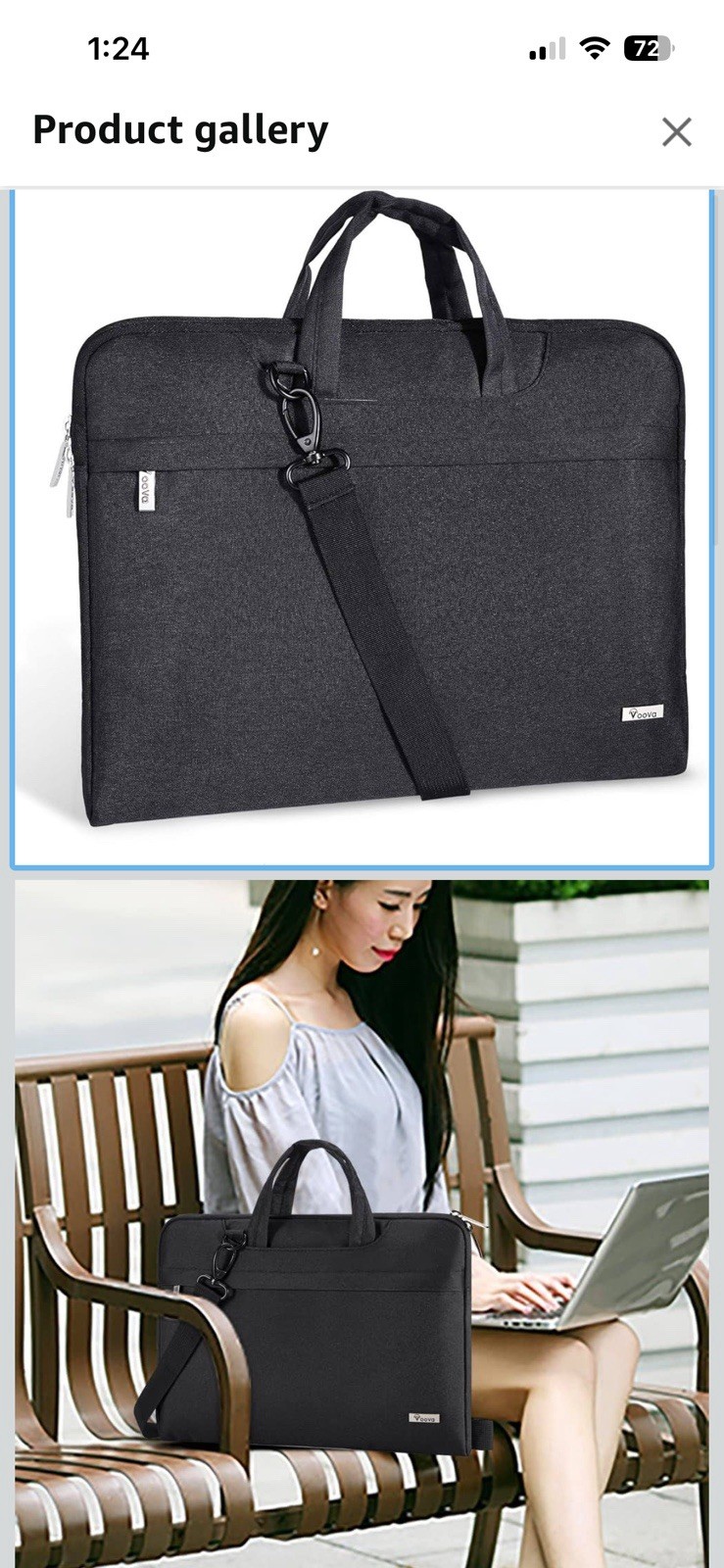 Voova Laptop Bag 17.3 Inch Waterproof Sleeve Case with Shoulder Straps & Handle