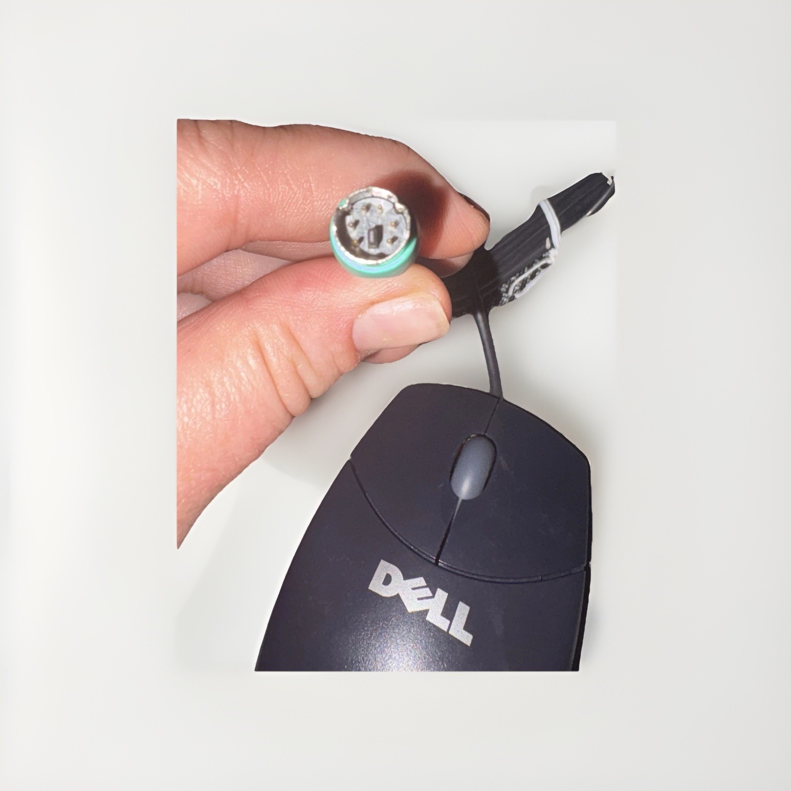 🔥Vintage DELL (M-S69, M071KC) Black PS/2 Scroll Wheel Wired Ball Mouse