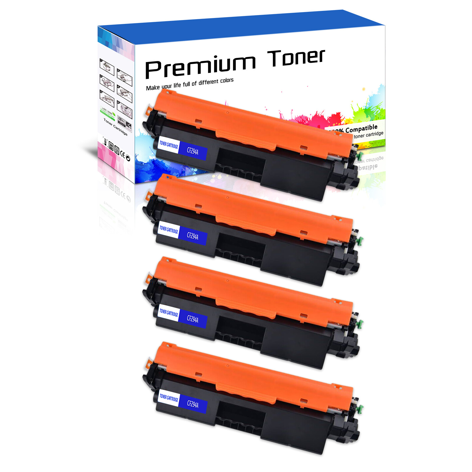 4PK CF294A 94A Black Toner Cartridge For HP LaserJet Pro MFP M118dw M148dw M148