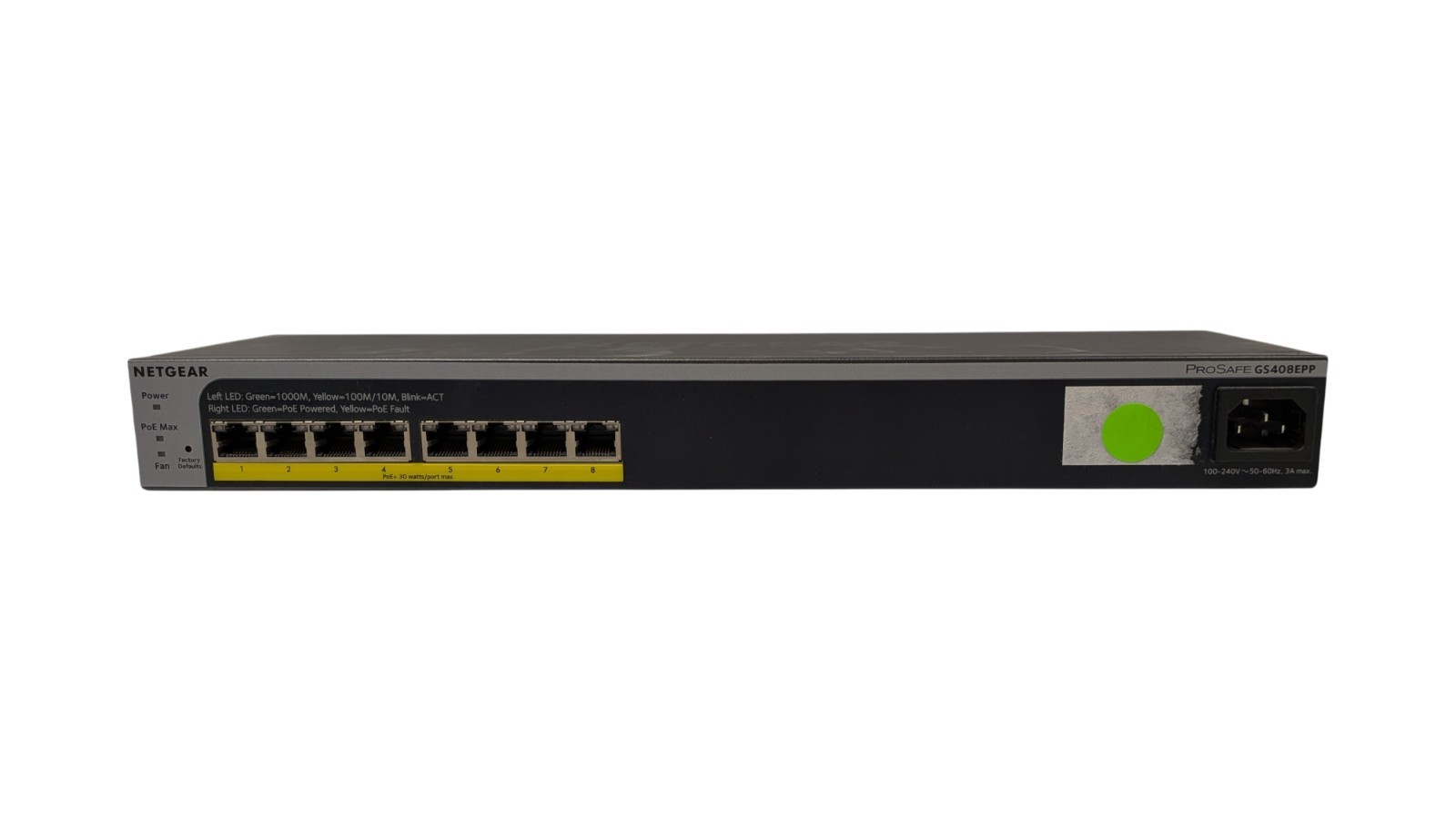 Netgear GS408EPP 8-Port Web Managed Gigabit Ethernet PoE+ Switch