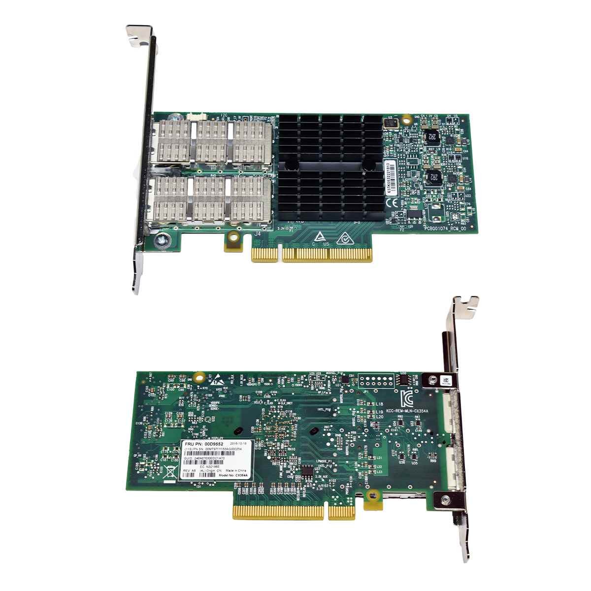 IBM 00D9552 Mellanox CX354A Dual Port 40G PCIe x8 InfiniBand Network Adapter FP