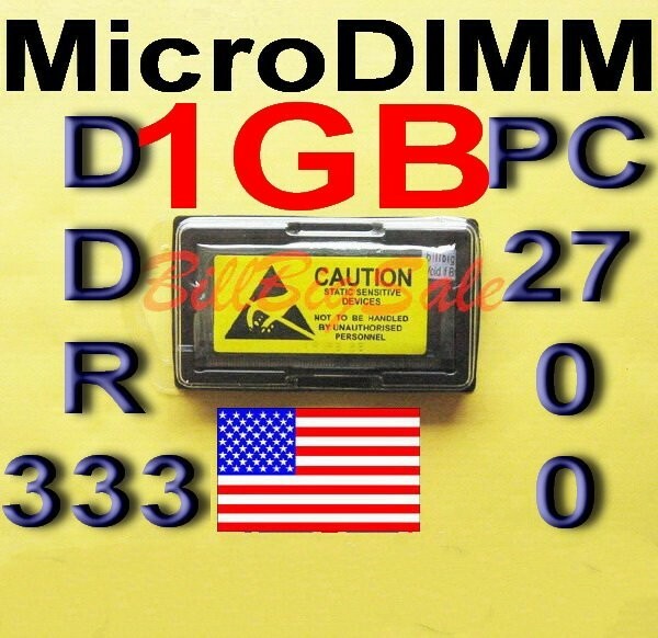 (1GB RAM) 1x1G EPSON Endeavor NT300 NT330 NT331 NT340 NT3000 MicroDIMM DDR333 μ