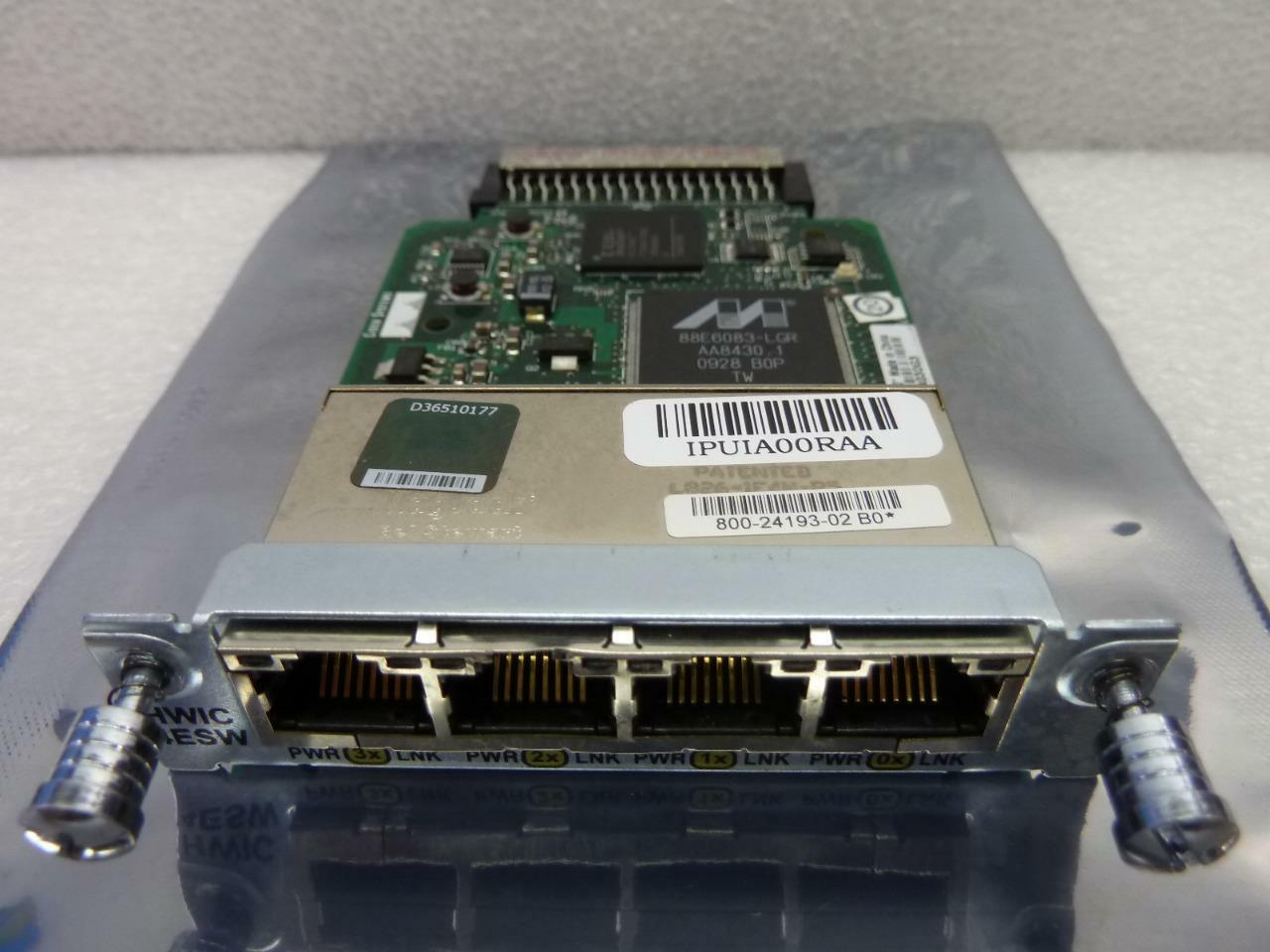 Cisco HWIC 4ESW 4-Port Ethernet Switch Interface Module 800-24193-02, 73-8474-06