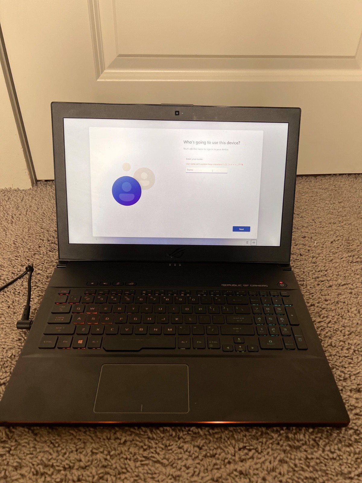 ASUS ROG GU501GM GU501G 15.6" i7-8750H 2.2GHz 16GB RAM 128GB Hybrid