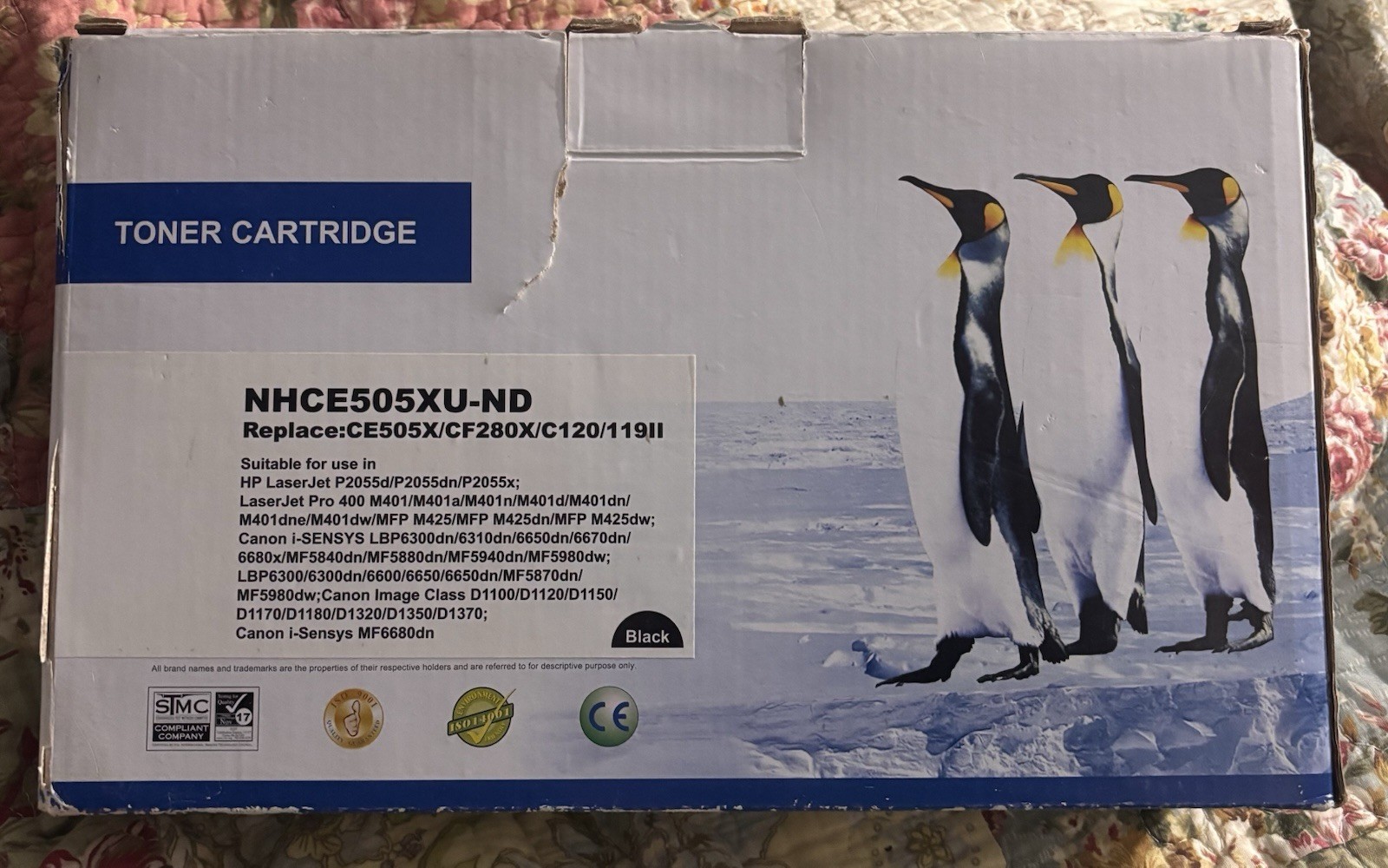 NHCE505XU-ND Black Toner Cartridge HP CE505X CF280X Canon 119II New In Box
