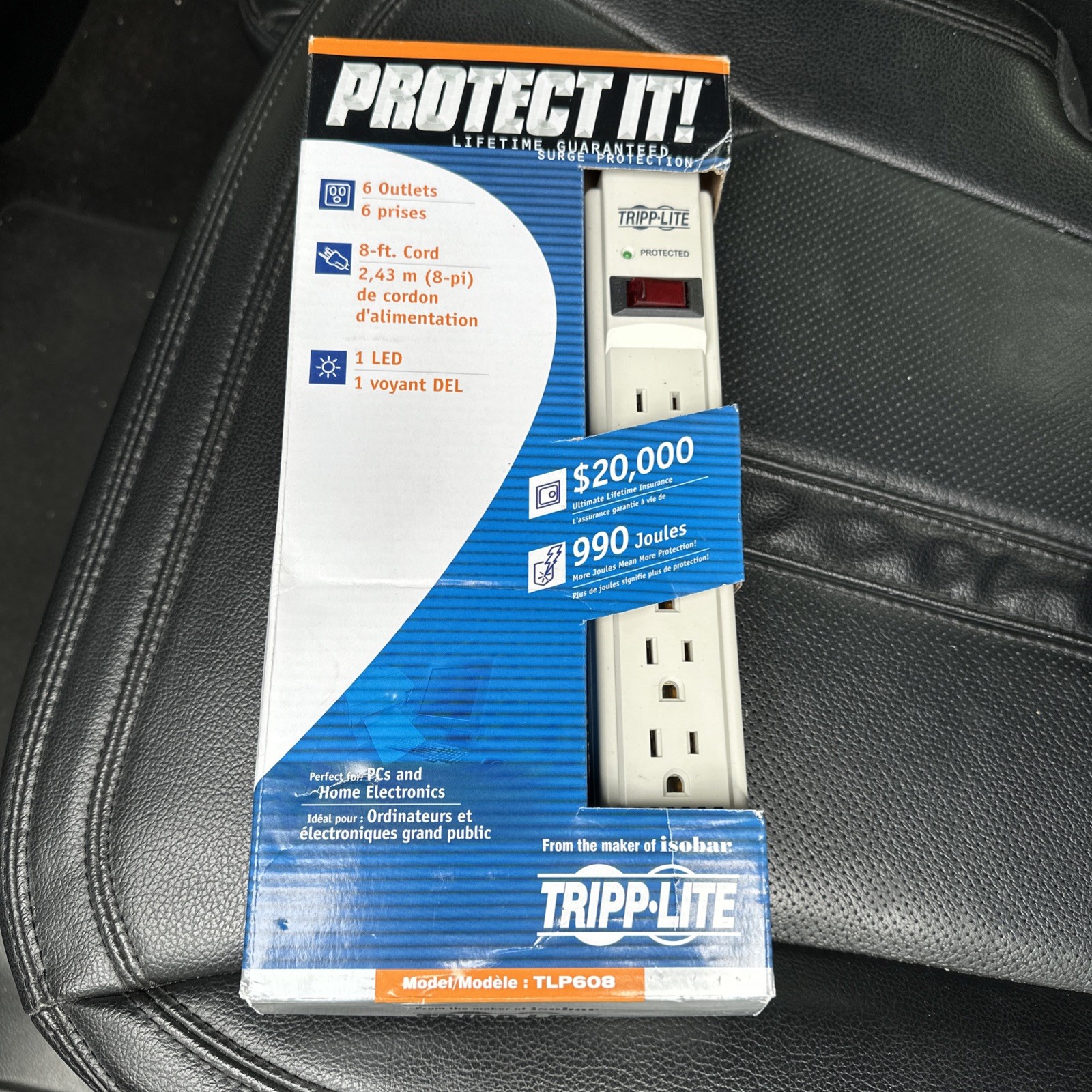 Tripp-Lite Protect It  6 ft Cord 990 Joules Surge Suppressor 6 Outlets TLP608