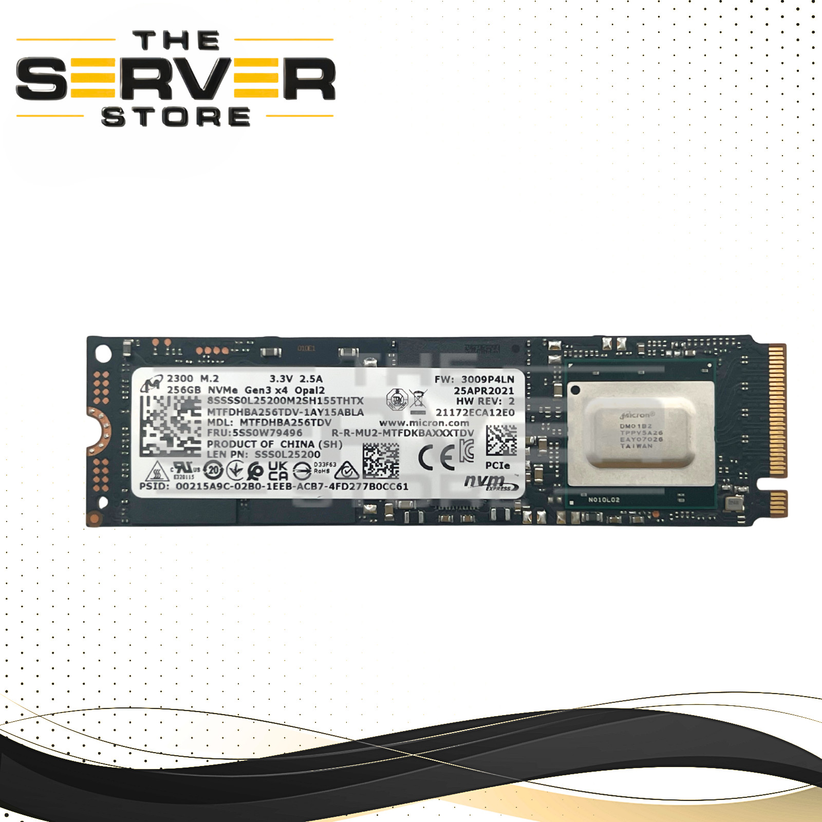 Lenovo 256GB NVMe 2280 M.2 G3 SSD 2300 Serie MTFDHBA256TDV SSS0L25200 5SS0W79496