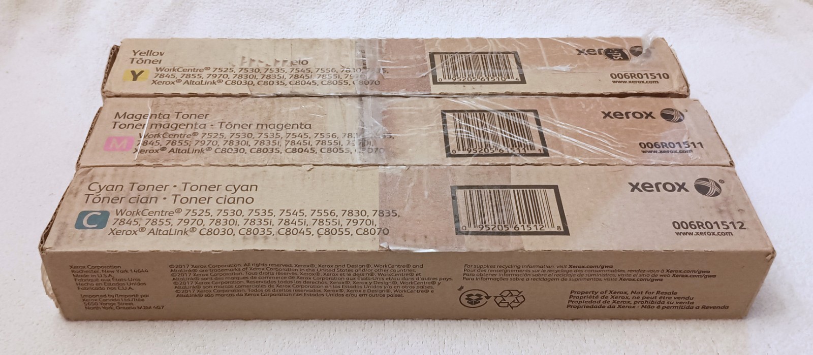 Xerox CMY Color Toner Cartridge Set (Cyan, Magenta, Yellow) WorkCentre AltaLink