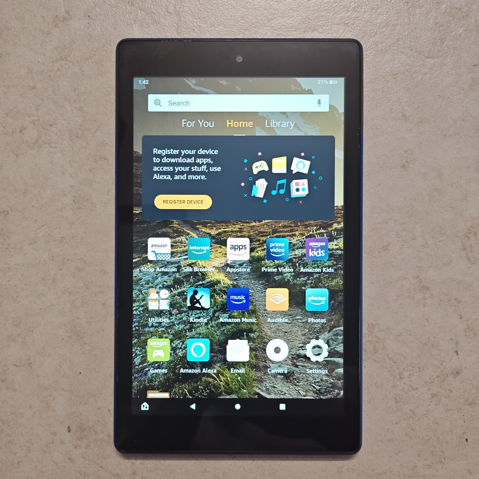 Amazon Fire HD 8 (8th Gen) L5S83A Tablet (Wi-Fi) - 16GB Blue - READ DESC #4416