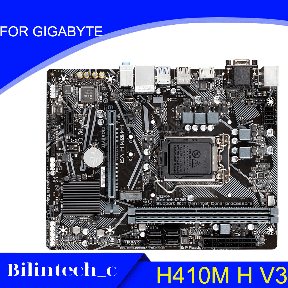 FOR GIGABYTE H410M H V3 LGA1200 H510 64GB M-ATX Motherbroad Test ok