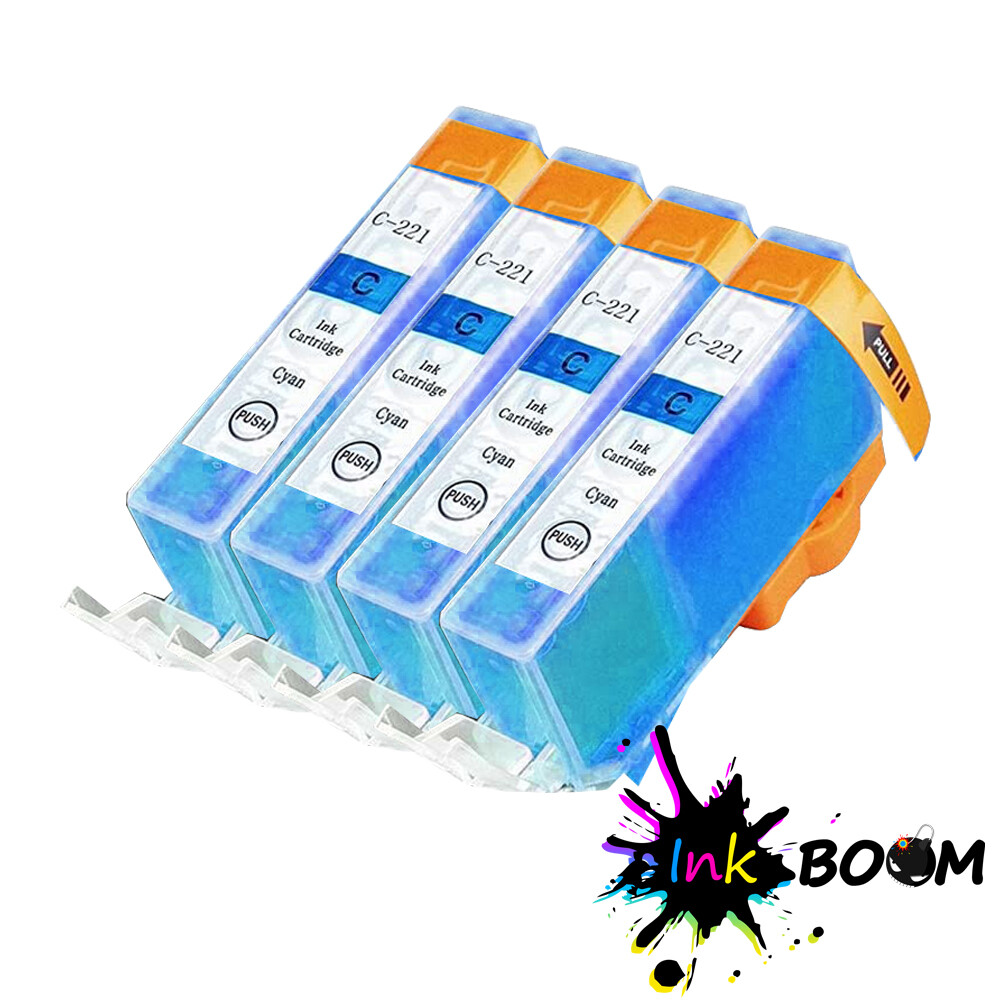 4 Cyan Ink Cartridge for CLI-221 PIXMA IP4700 MP620B MP630 MP990