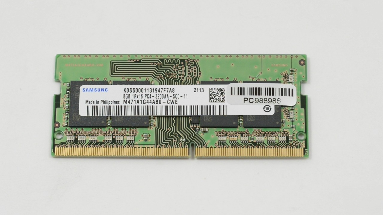 Samsung 8GB DDR4 1Rx16 PC4-3200 SODIMM DDR4 Laptop Memory RAM