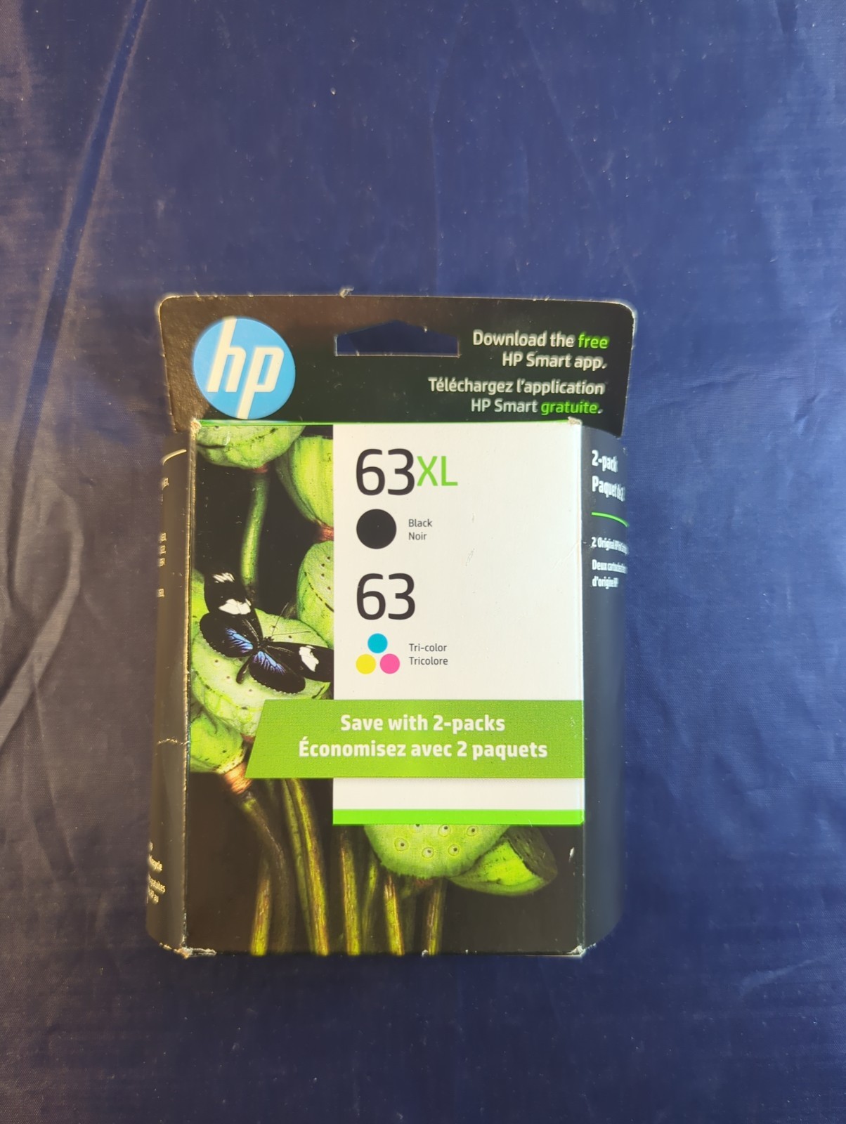 Genuine HP 63XL Black + 63 Color Ink Cartridge Combo Pack - New OEM (08/2025)