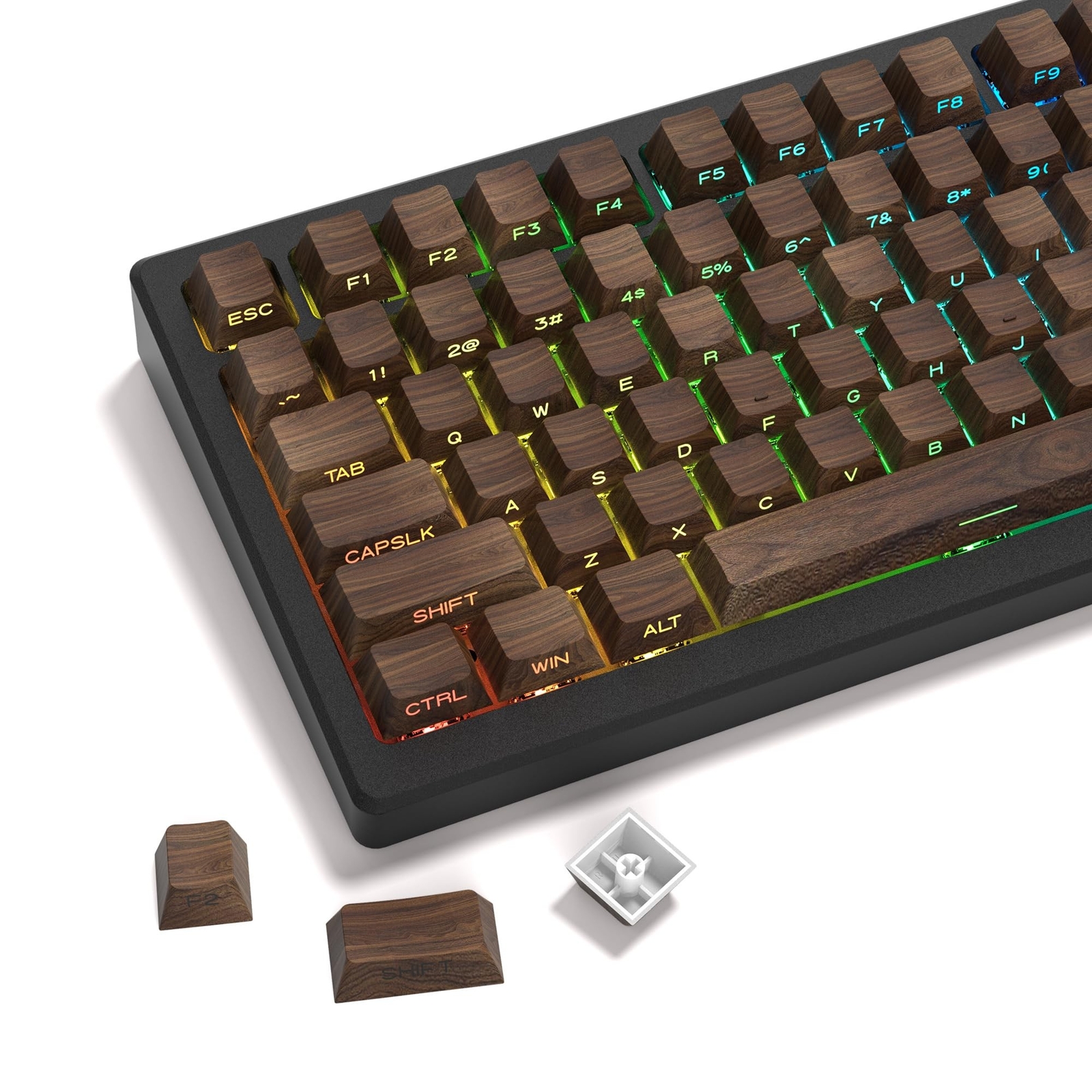 XVX PBT Keycaps - Side Print Keycaps, Shine Through Custom Key caps 75 Percen...