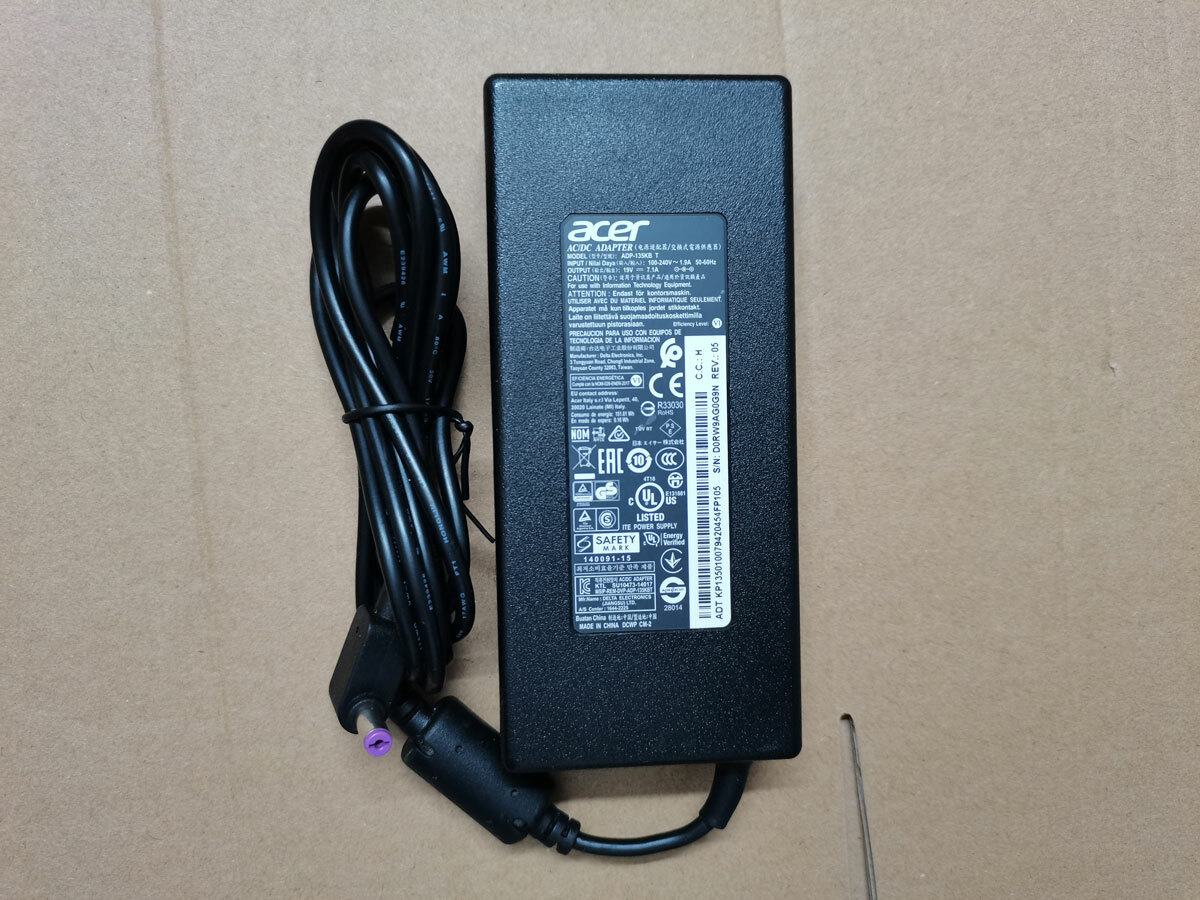 Genuine 135W ADP-135KB T for Acer Nitro 5 AN515-53-55G9 AN515-53-52FA AC Adapter