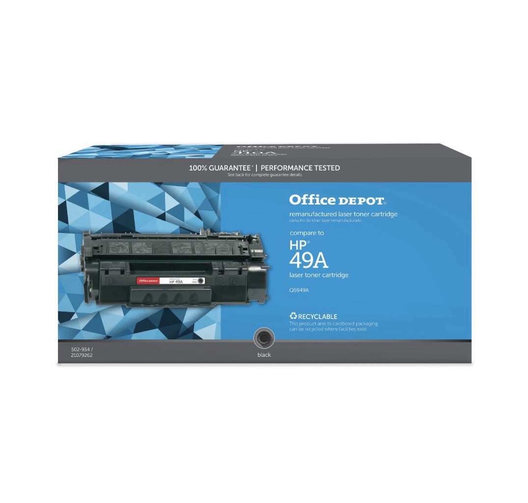 Office Depot Reman Toner Cartridge Replaces HP 49A, Black
