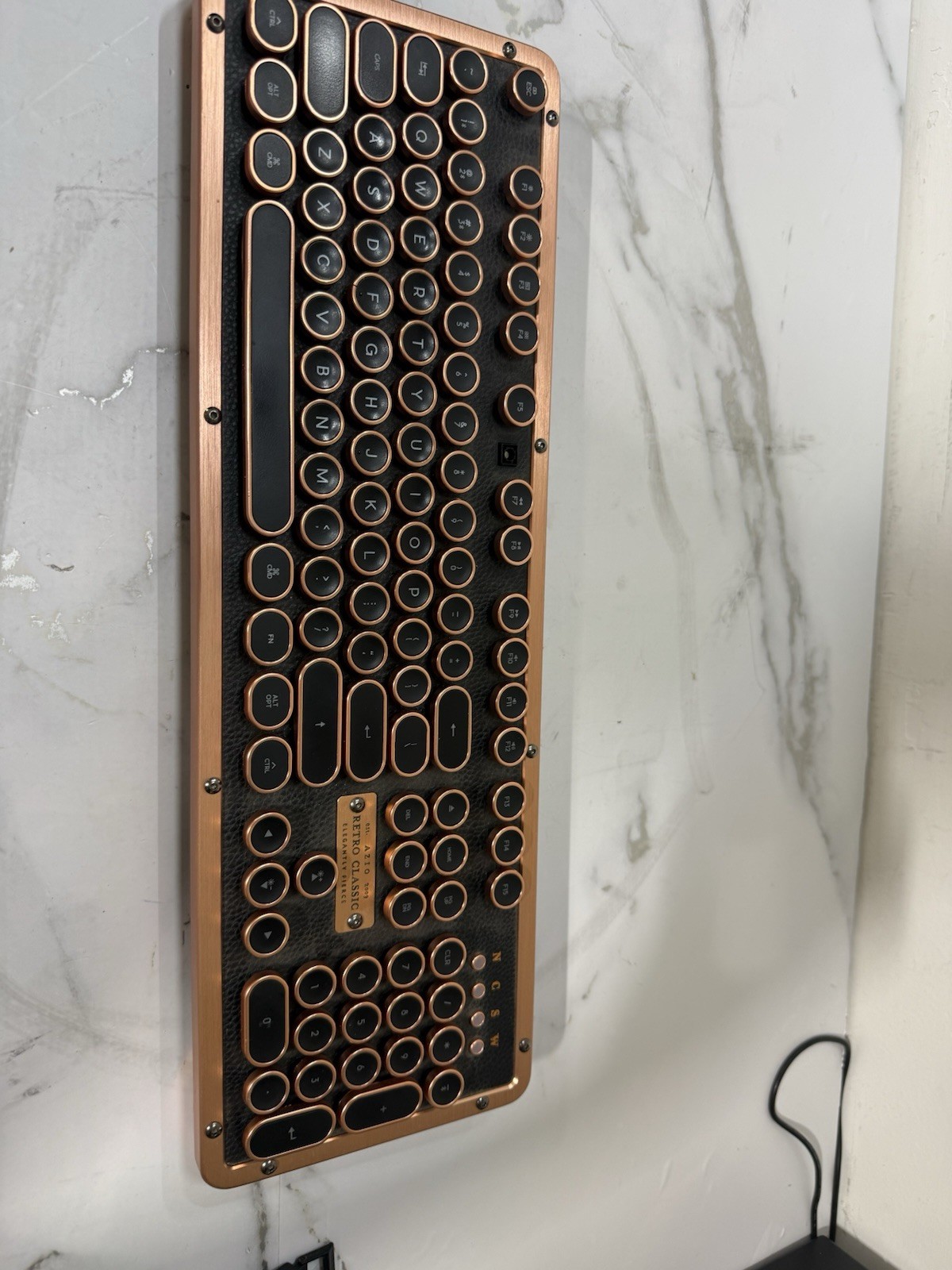 AZIO Retro Classic Mechanical Keyboard Copper Black Missing F6