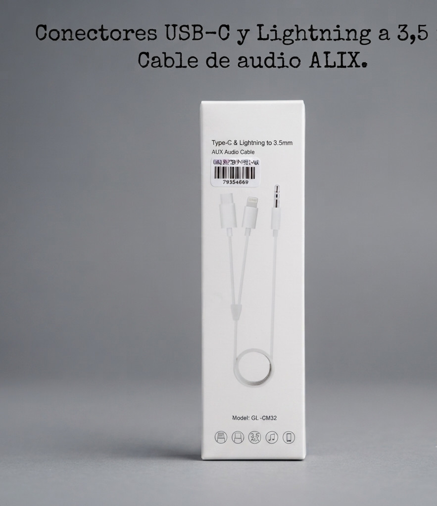 Apple Adaptador de auriculares con cable auxiliar estéreo de 3.5 mm para iPhone