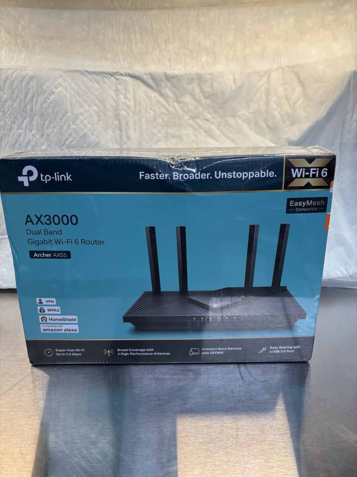 Brand New Factory Sealed. TP-Link Archer AX55 AX3000 Gigabit WiFi 6 Router
