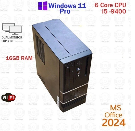 ASUS PC Desktop Intel Core i5 9400 16GB 500GB SSD Win 11 Pro Office24
