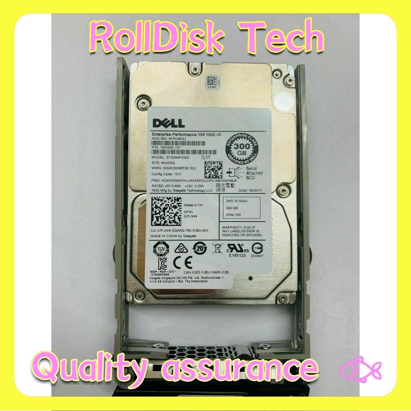 Dell 7FJW4 ST300MP0005 300GB SAS 2.5'' 15K 12Gbps 128MB Cache Hard Drive W Tray