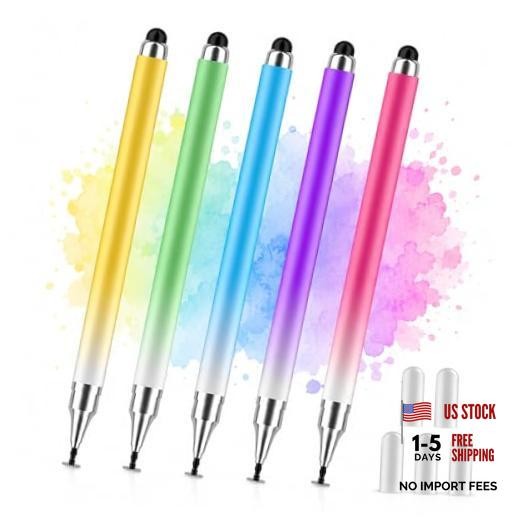 Stylus Pens for Touch Screens, Universal 2 in 1 Stylus Pen for iPad 5 Pack