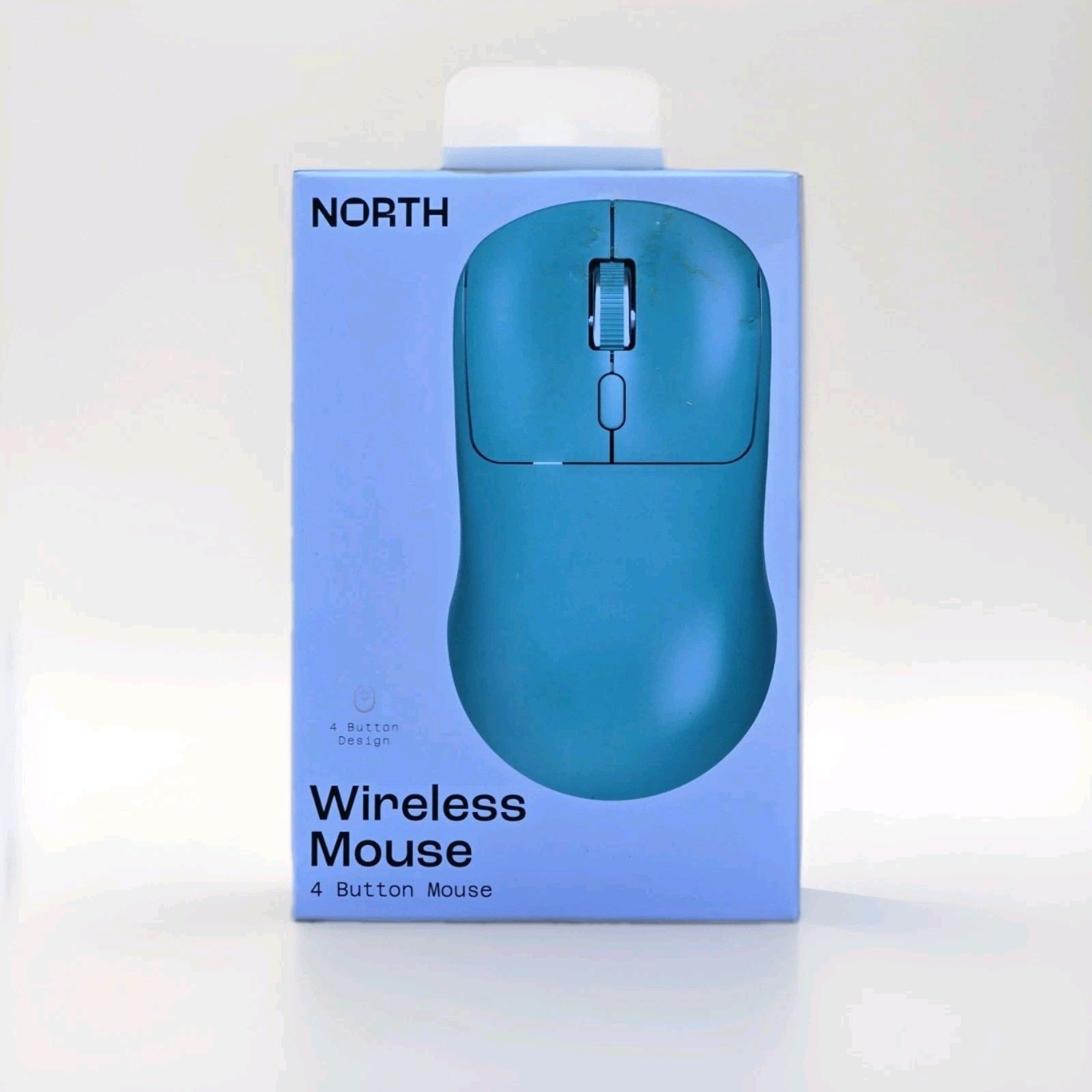 NORTH Wireless USB Optical Mouse - Mint/Teal, 1600 DPI, 4-Button, New
