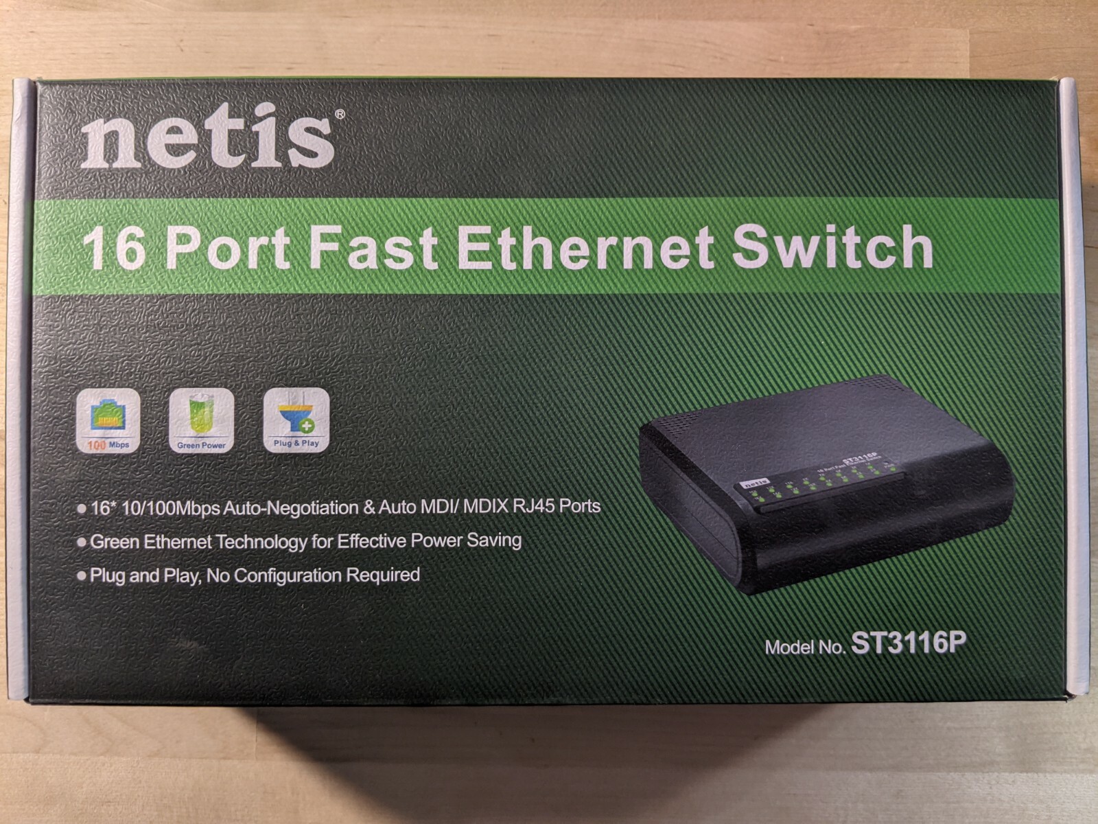 Netis 16 Port Fast Ethernet Switch - Open Box