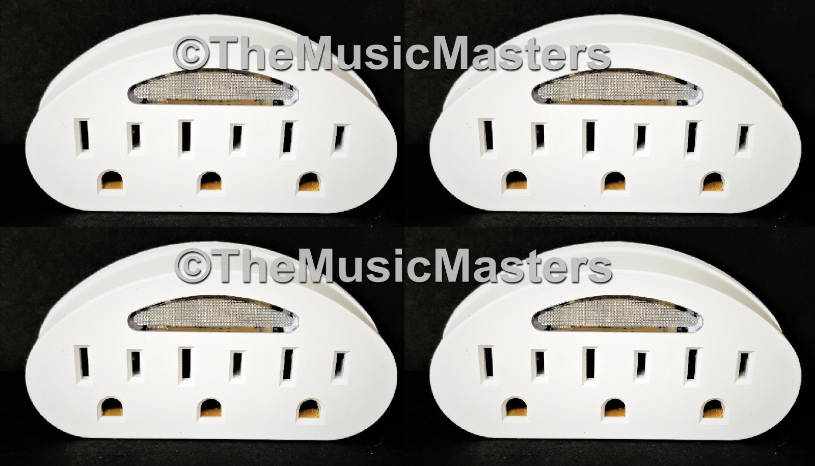 4X Sensor LED Light 3 Outlet Wall Plug Electric Adapter Power Splitter UL Listed