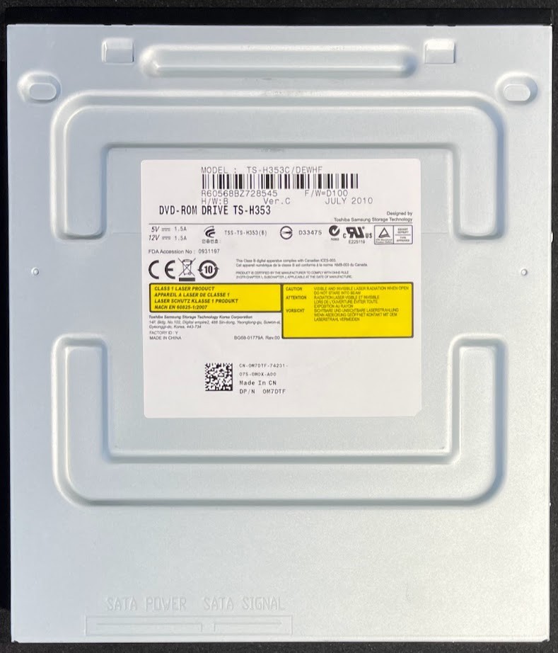 Toshiba Samsung TS-H353 DVD-ROM Drive TS-H353C/DEWHF / Black / M7DTF