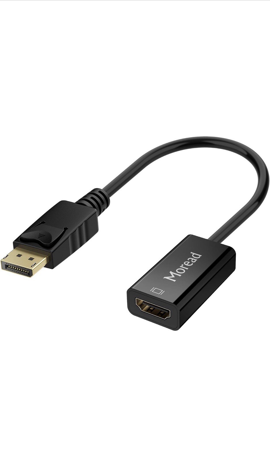 Moread 4K Display Port to HDMI Adapter, Male to Female, Black