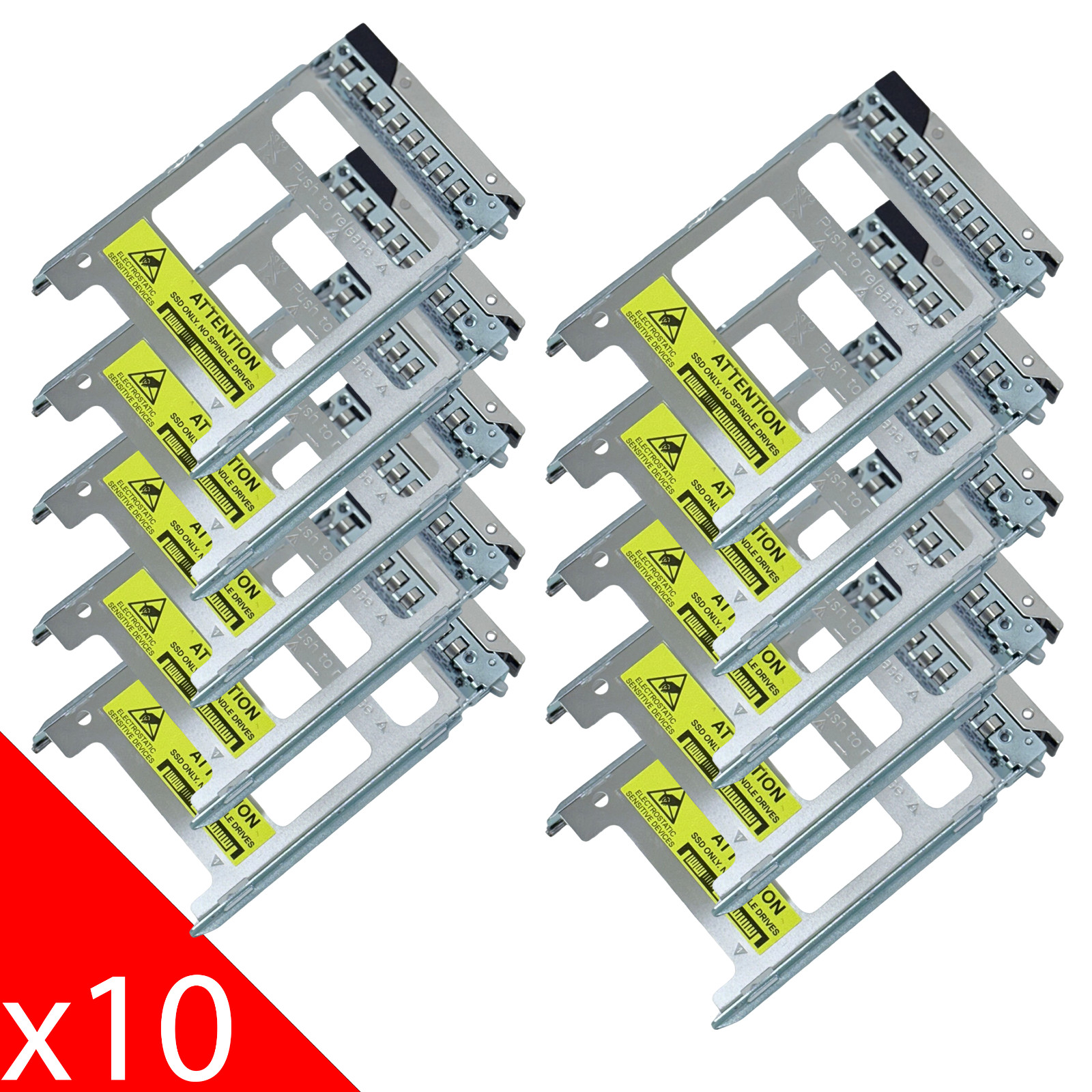 LOT10 Dell SAS / SATA / NVMe 14th15th 16th Gen 2.5" SFF SSD Screwless Tray Caddy