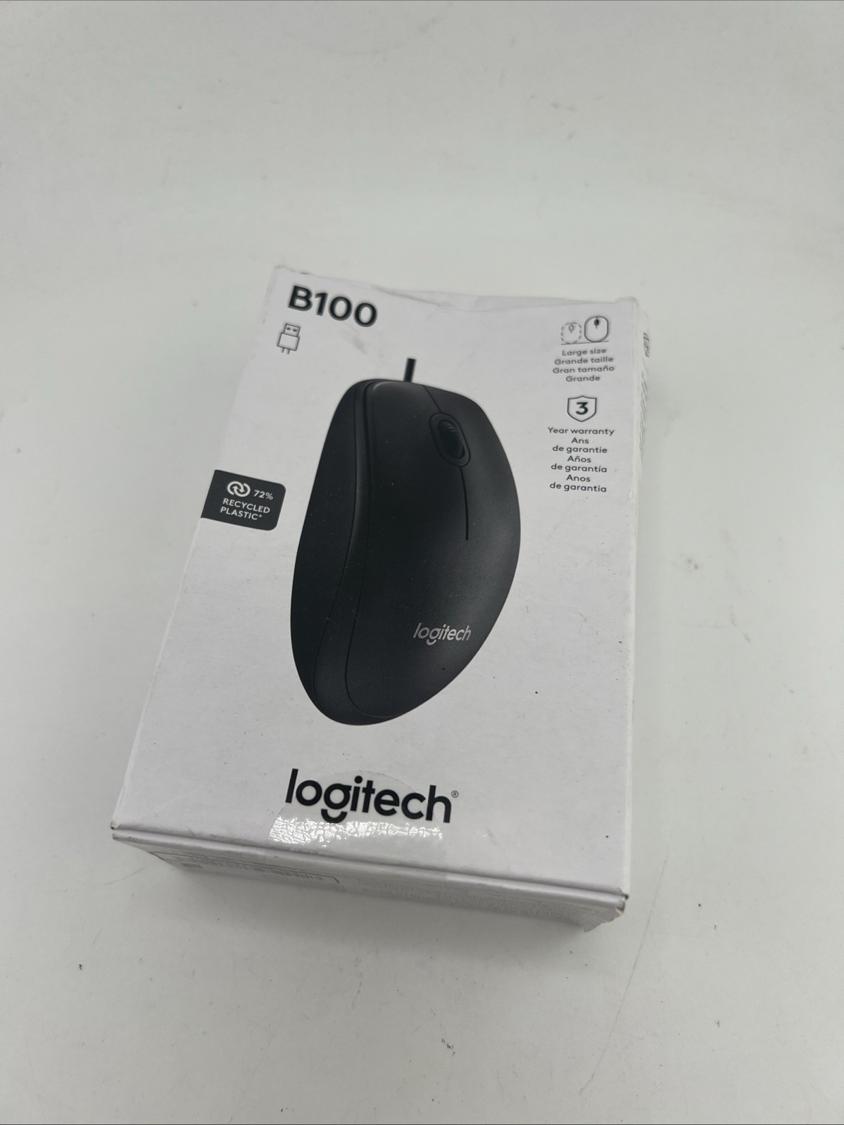 Logitech B100 Optical Full-Size Corded Business Mouse