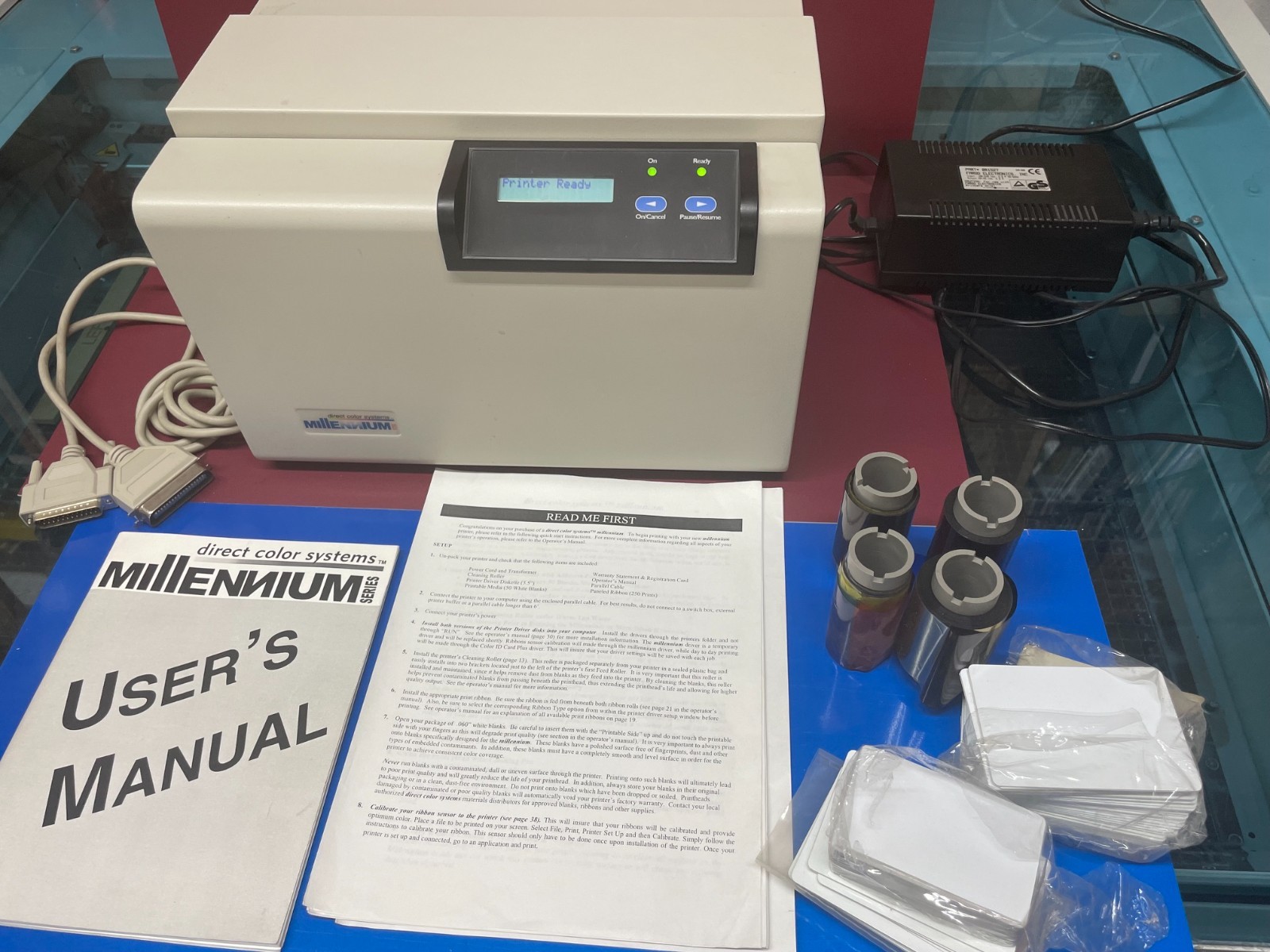 Direct Color Sys. Millennium 575X  Name Badge Printer S/N 90240192 Card Printer