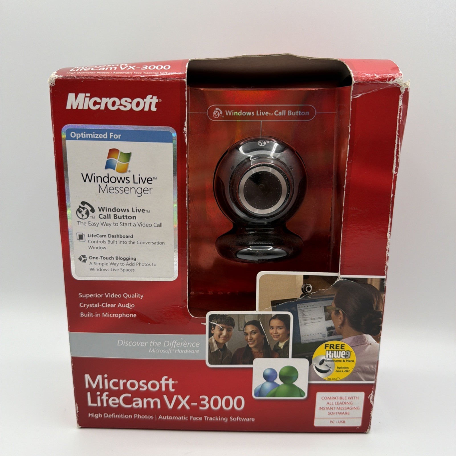 Microsoft LifeCam VX-3000 USB 2.0 Webcam Autofocus Camera – NEW Sealed