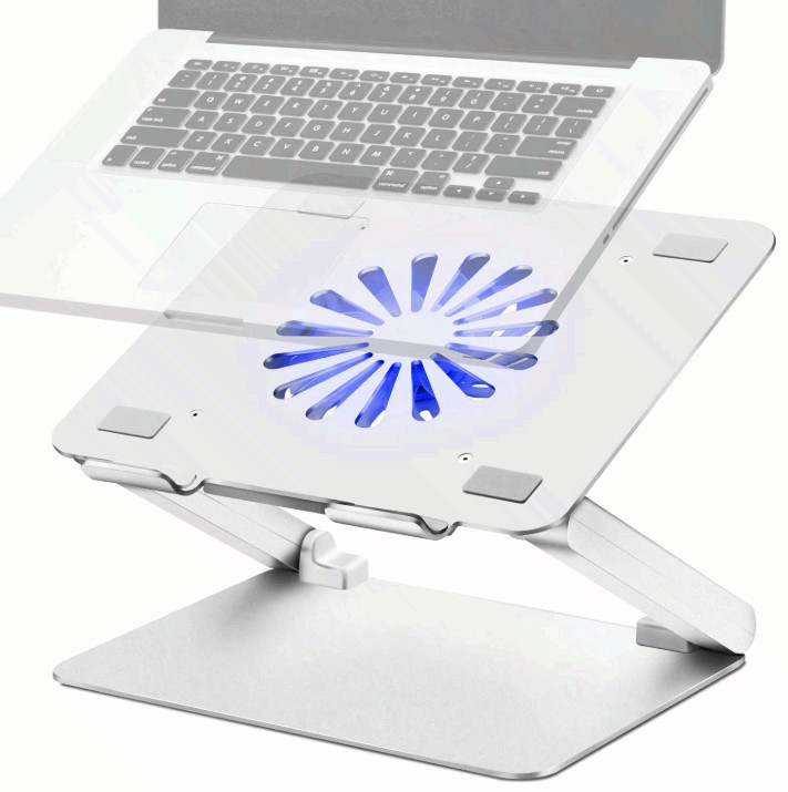SOUNDANCE Aluminum Laptop Cooler Stand Fan USB Hub for 17" Laptop