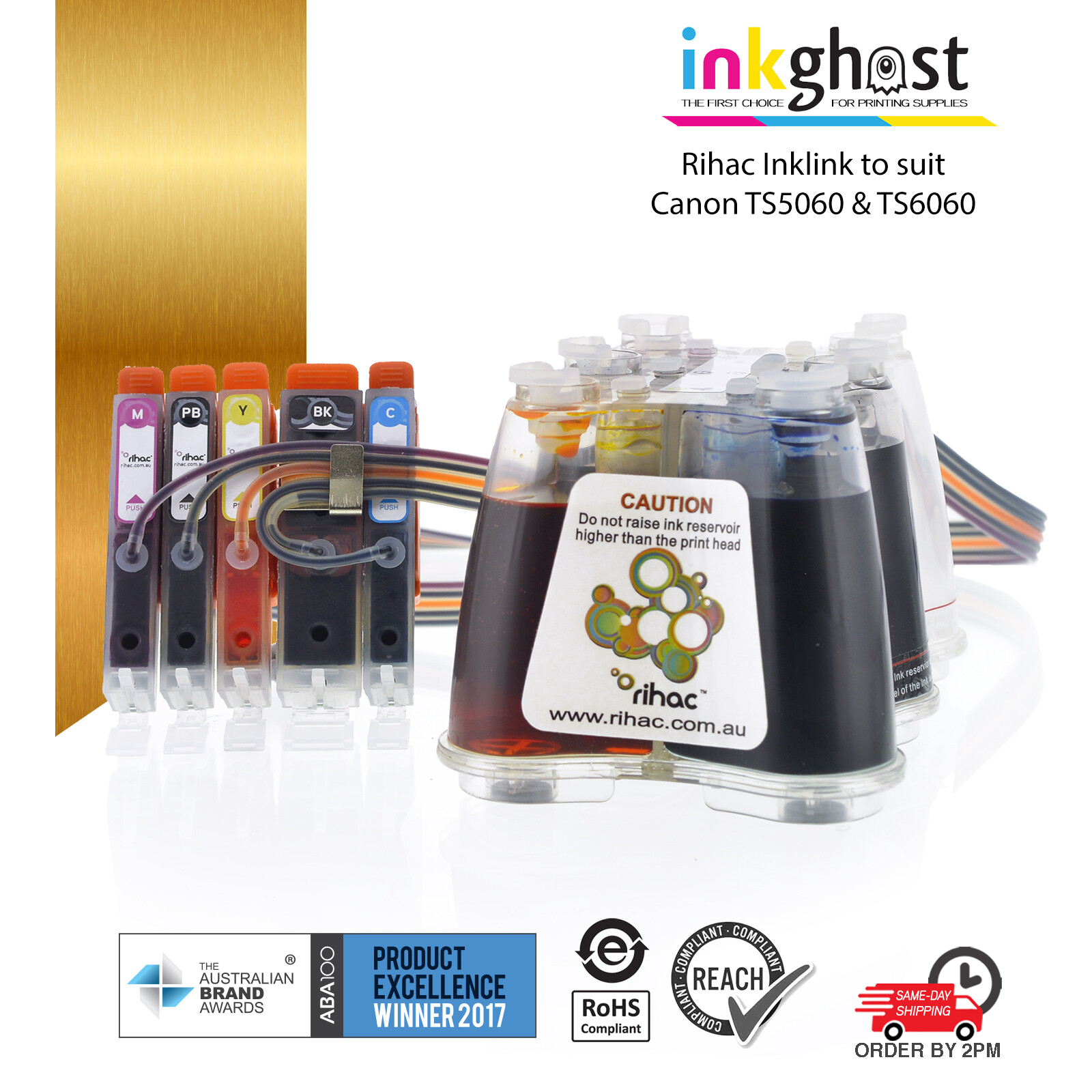 Rihac Inklink CISS PGI-670 CLI-671 cartridge Canon printer TS5060 TS6060