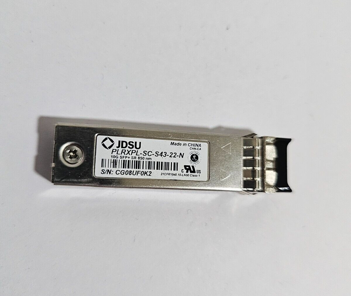 JDSU PLRXPL-SC-S43-22-N 10GB Ethernet 850nm SFP+ Transceiver