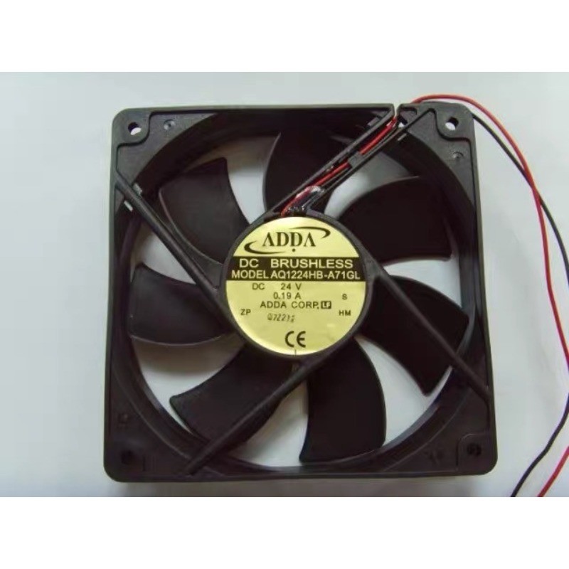 1pcs for ADDA AQ1224HB-A71GL 24V 0.19A 12025 12CM 2-wire Cooling Fan