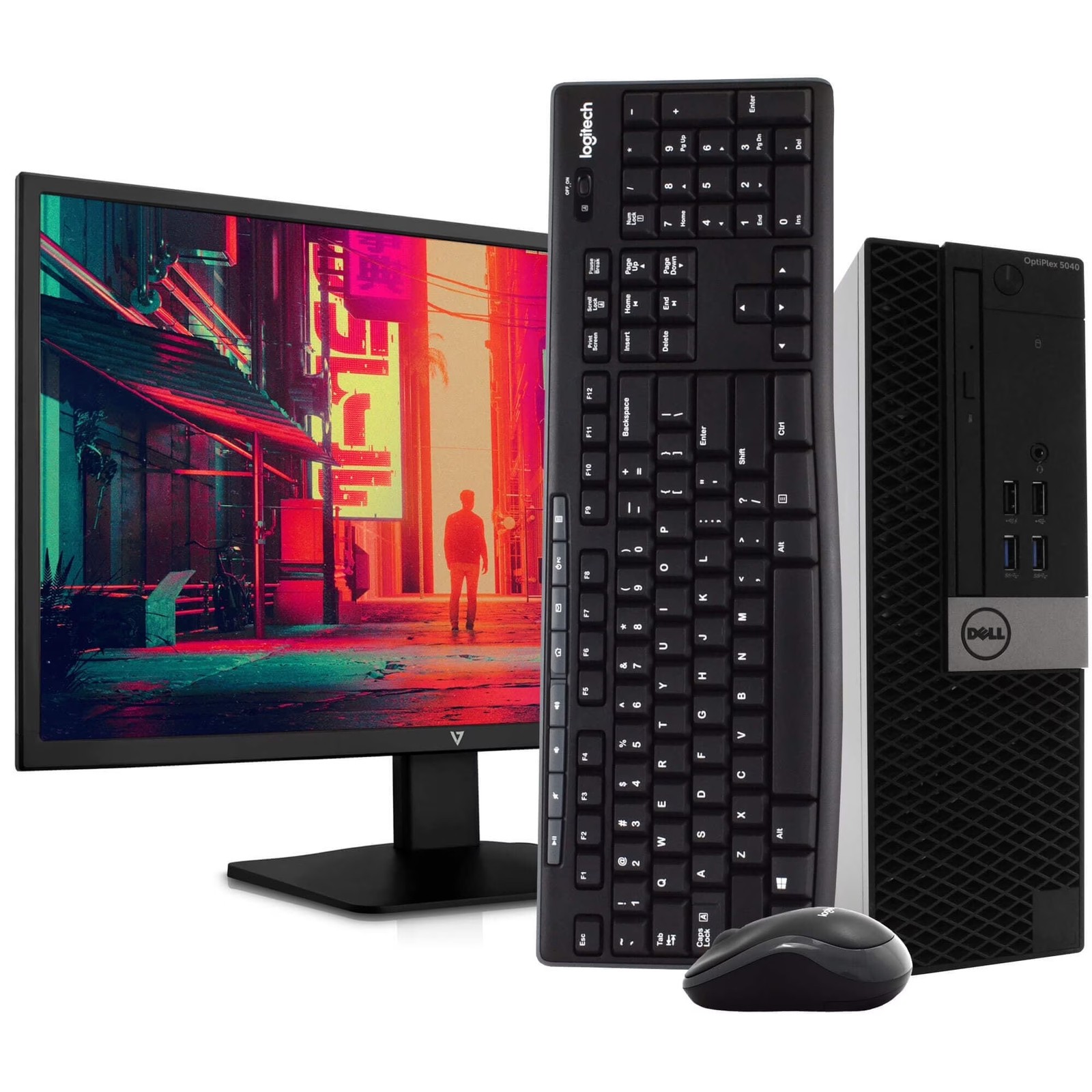 Dell OptiPlex 5040 Desktop Bundle with 23.6 in Monitor Core i5 2TB SSD 16GB RAM
